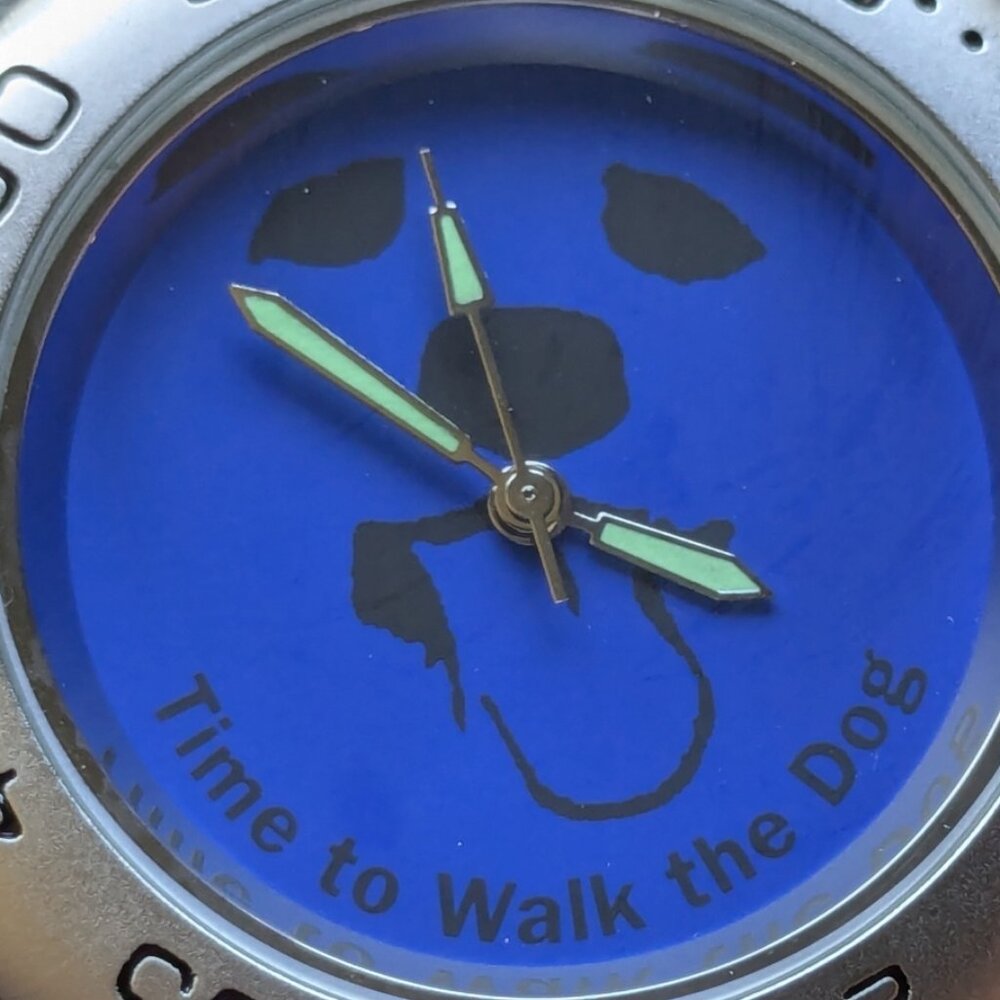 "Time to walk the dog" watch
